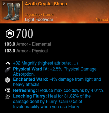 Evade Rapier Build footwear for New World Season 9