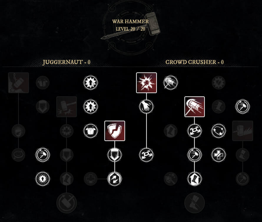 Rend Bot Build hammer offhand skill tree for New World Season 9