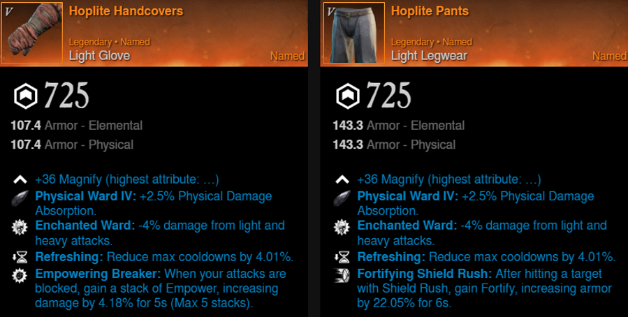 Rend Bot Build gloves and pants for New World Season 9