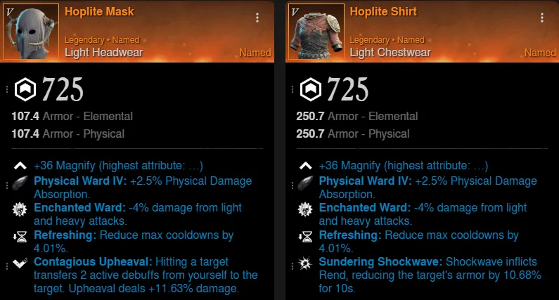 Rend Bot Build helm and chest for New World Season 9