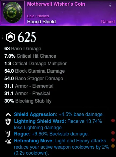Rend Bot Build shield for New World Season 9