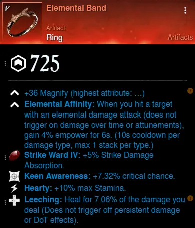 elemental band strike protection