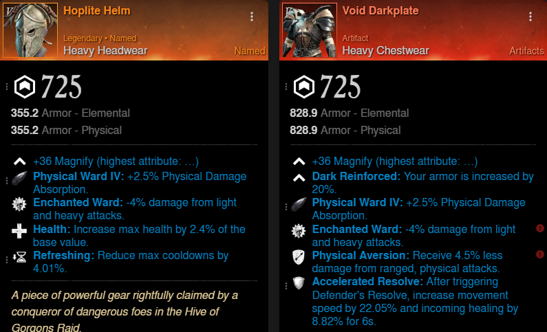 New World Hive of Gorgons Tank Build helm and chest