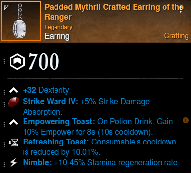 Hatchet DPS Build earring for New World Season 9
