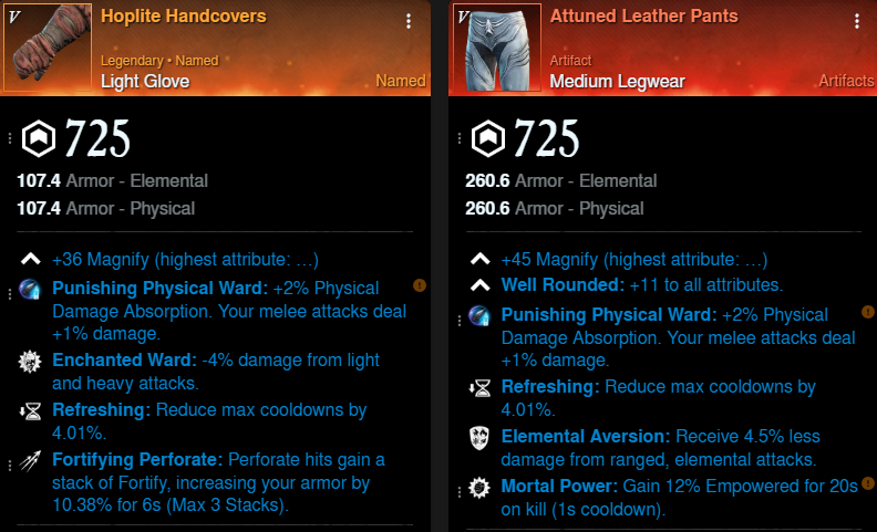 Venom DPS Build gloves and pants for New World Season 9