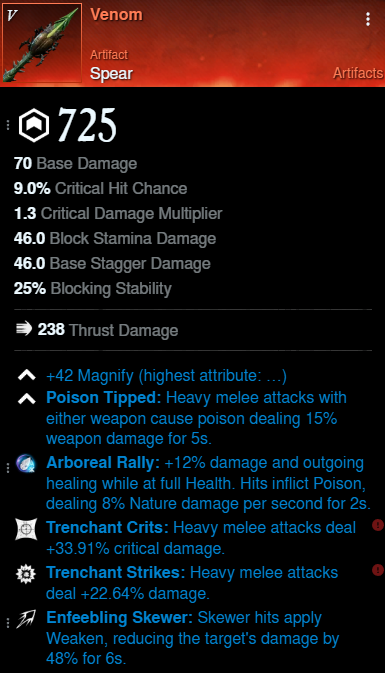 Venom DPS Build for New World Season 9