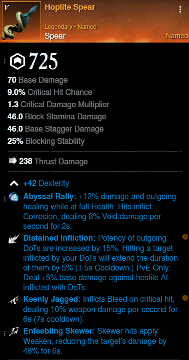 Crescent’s Wave Build offhand spear for New World Season 9