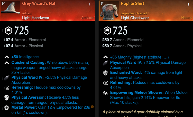 Grey Wizard’s Hat Build helm and chest for New World Season 9