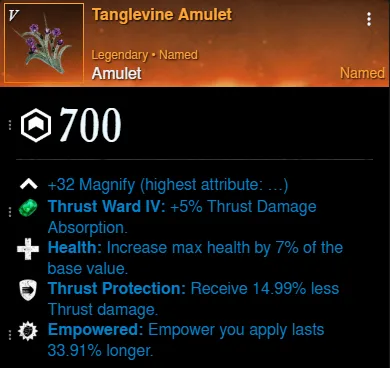Aconite Build amulet for New World Season 9