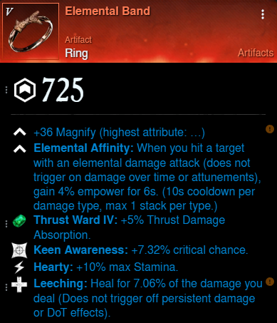 Shrapnel DPS Build ring for New World Season 9