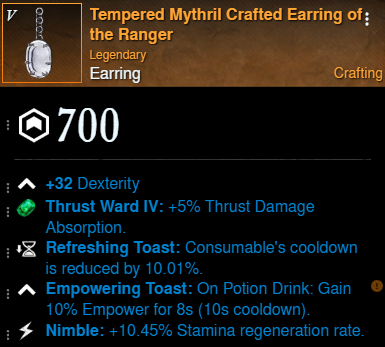 Aconite Build earring for New World Season 9