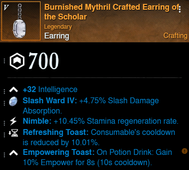 Finisher Bleed Build earring for New World Season 9
