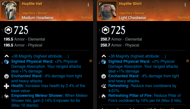Invasion Fire Staff Build helm and chest for New World Season 9
