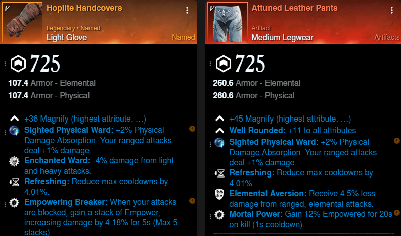 Invasion Fire Staff Build gloves and pants for New World Season 9