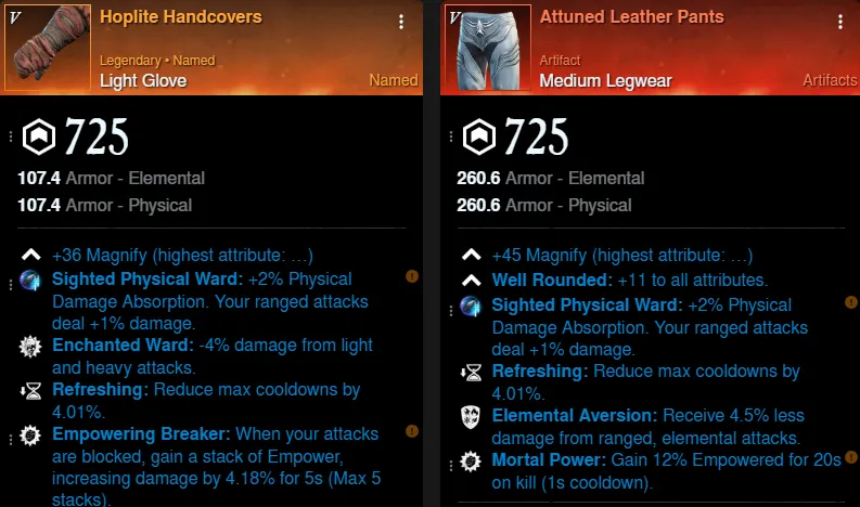 Invasion Fire Staff Build gloves and pants for New World Season 9