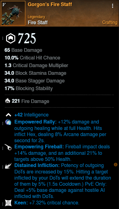 Invasion Fire Staff for New World Season 9
