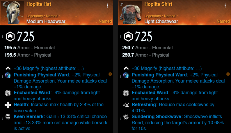 Sin Build helm and chest for New World Season 9