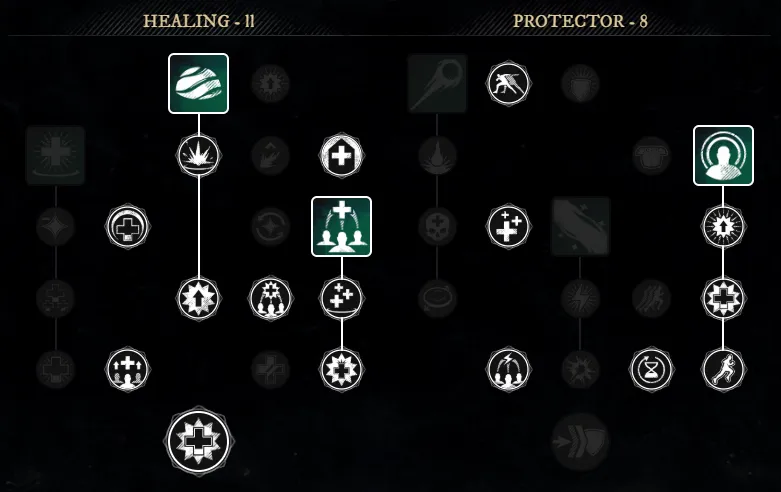 AoE Healer Build offhand skill tree for New World Season 9