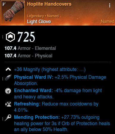 Single-Target Healer Build gloves for New World Season 9