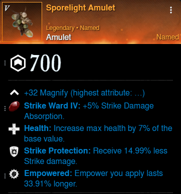Hive of Gorgon Spear Build amulet for New World Season 9
