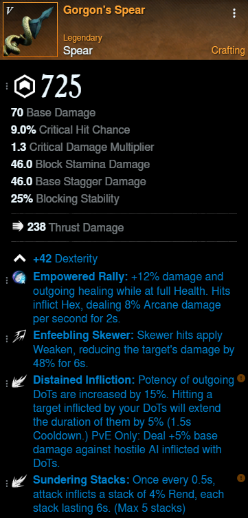 Hive of Gorgon Spear Build for New World Season 9