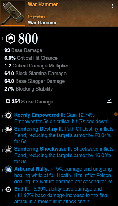 Rend Bot Build offhand for New World Season 10 DPS Guide