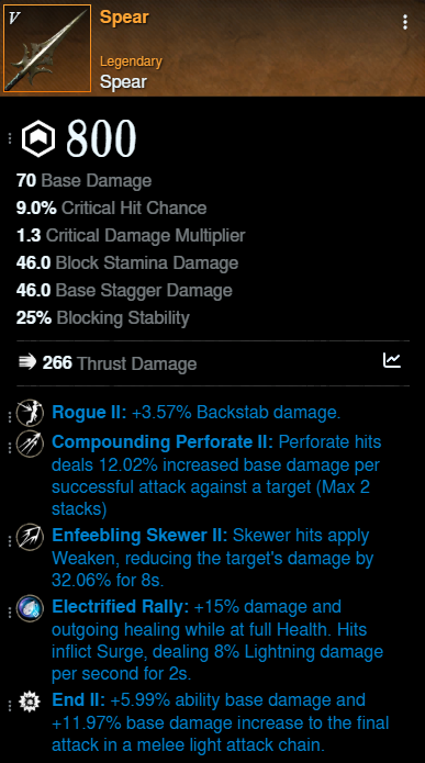 Spear DPS Build mainhand New World Season 10